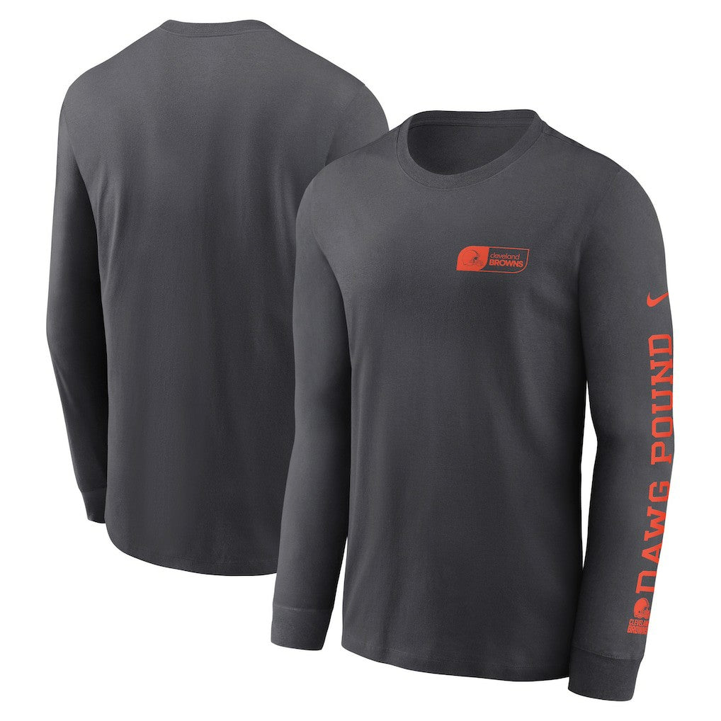 Cleveland Browns All Out Long Sleeve T-Shirt - Anthracite T-shirts