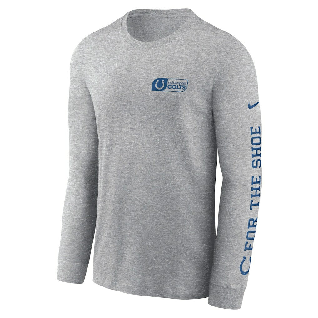 Indianapolis Colts All Out Long Sleeve T-Shirt - Heather Gray T-shirts