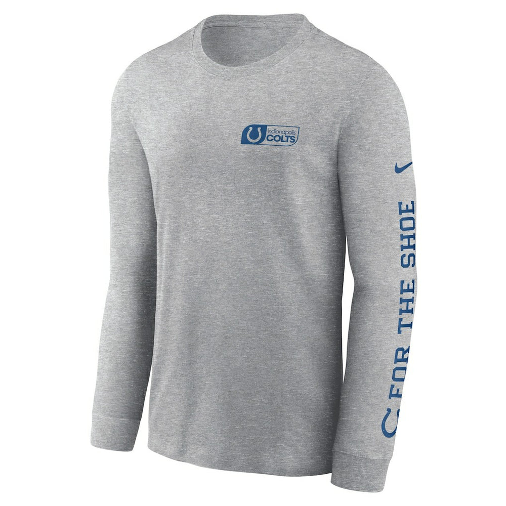 Indianapolis Colts All Out Long Sleeve T-Shirt - Heather Gray T-shirts