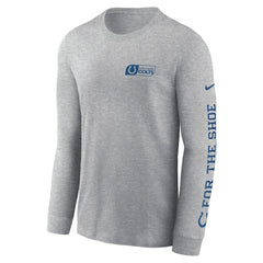 Indianapolis Colts All Out Long Sleeve T-Shirt - Heather Gray T-shirts