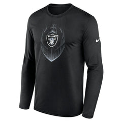 Las Vegas Raiders Icon Legend Performance Long Sleeve T-Shirt - Black T-shirts