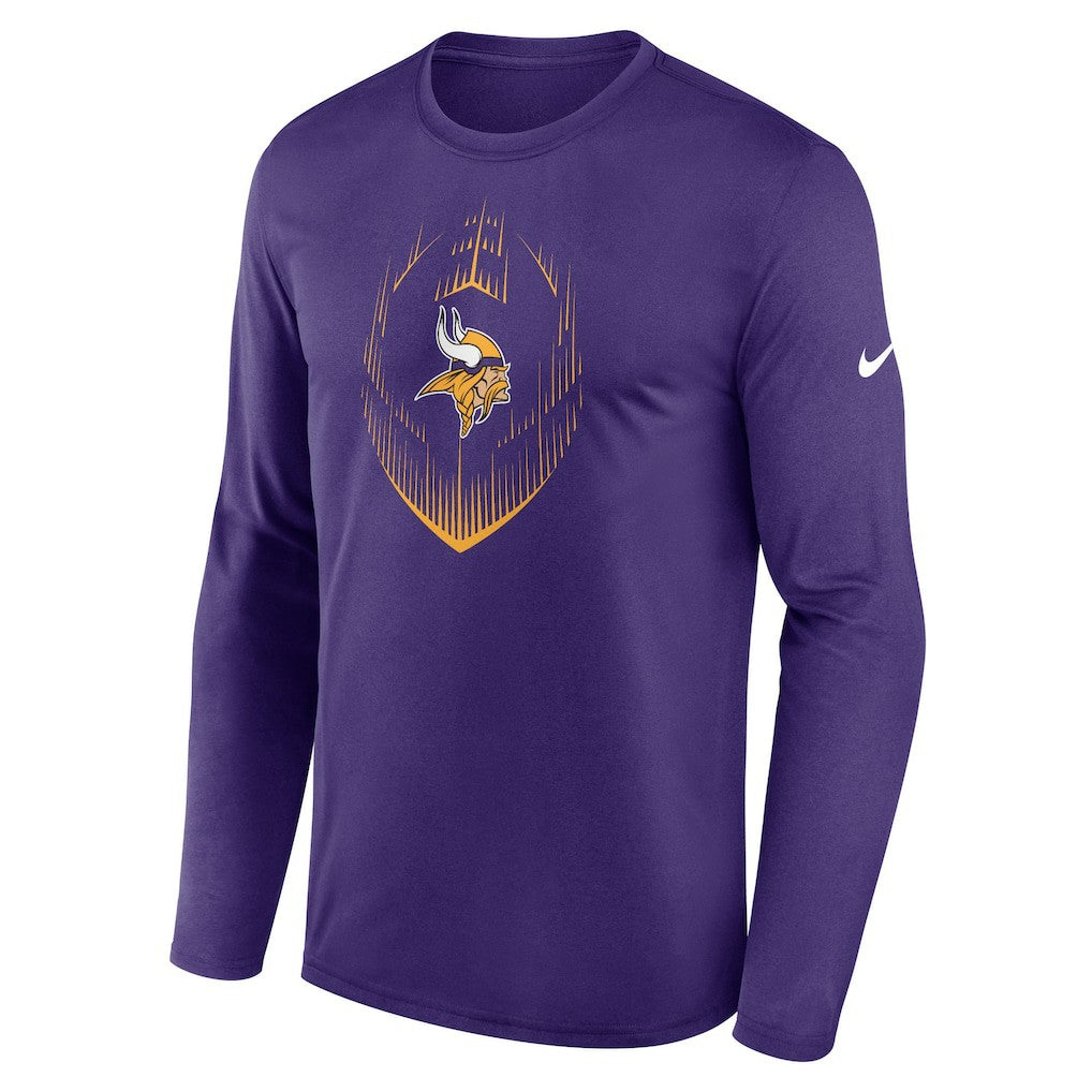 Minnesota Vikings Icon Legend Performance Long Sleeve T-Shirt - Purple T-shirts