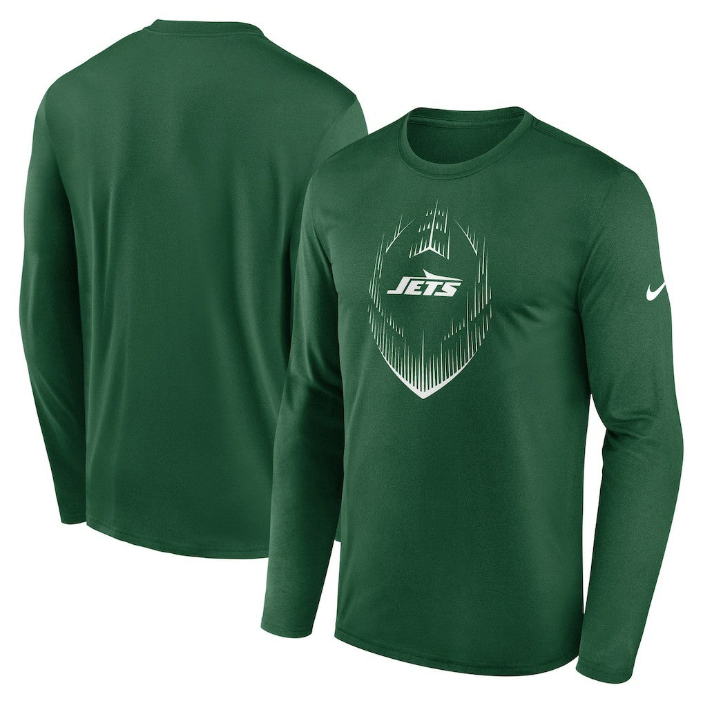 New York Jets Icon Legend Performance Long Sleeve T-Shirt - Green T-shirts