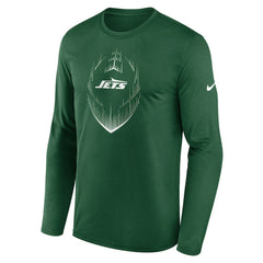New York Jets Icon Legend Performance Long Sleeve T-Shirt - Green T-shirts