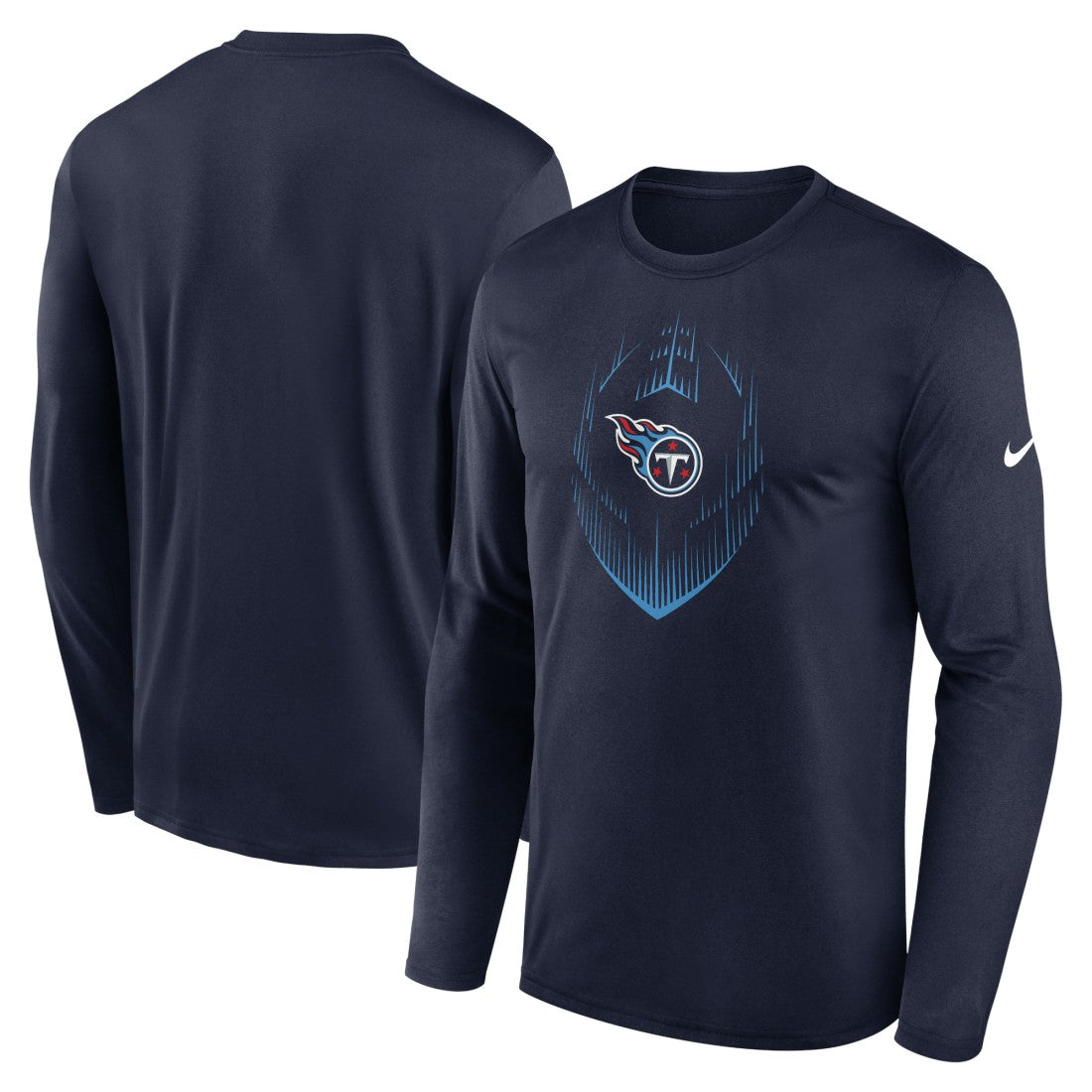Tennessee Titans Icon Legend Performance Long Sleeve T-Shirt - Navy T-shirts