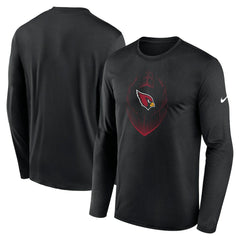 Arizona Cardinals Icon Legend Performance Long Sleeve T-Shirt - Black T-shirts