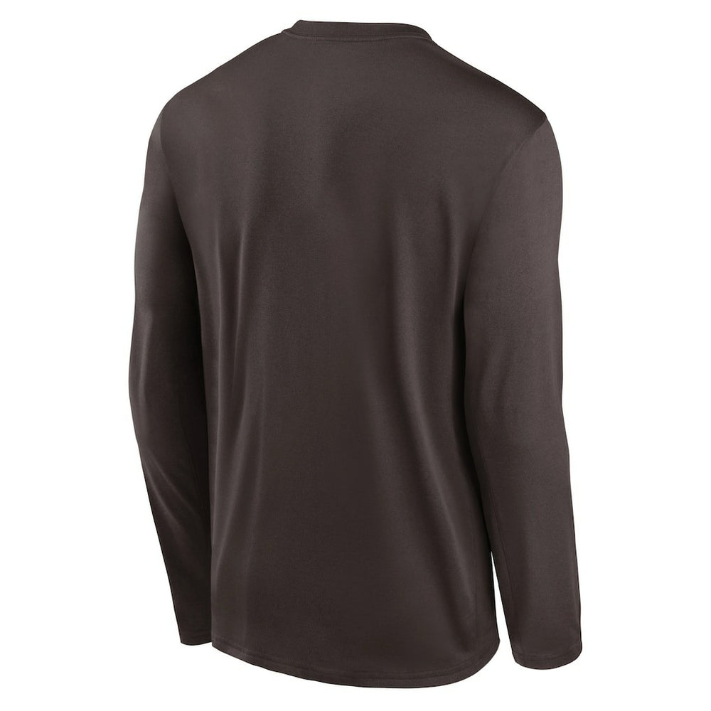 Cleveland Browns Icon Legend Performance Long Sleeve T-Shirt - Brown T-shirts
