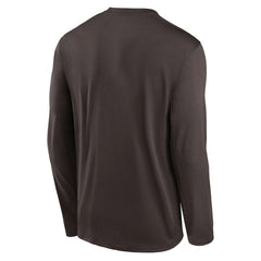 Cleveland Browns Icon Legend Performance Long Sleeve T-Shirt - Brown T-shirts