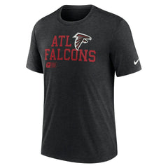 Atlanta Falcons Overlap Lockup Tri-Blend T-Shirt - Black T-shirts