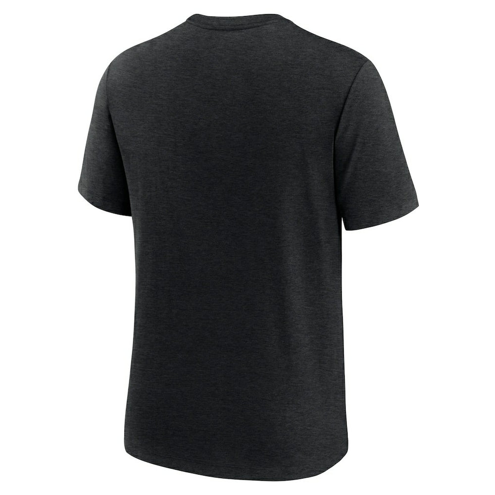 Carolina Panthers Overlap Lockup Tri-Blend T-Shirt - Black T-shirts