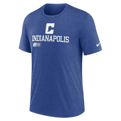 Indianapolis Colts Overlap Lockup Tri-Blend T-Shirt - Royal T-shirts