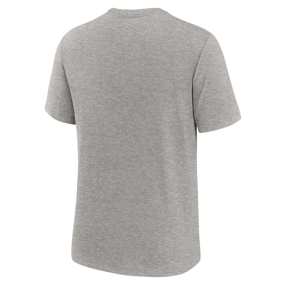 Los Angeles Chargers Overlap Lockup Tri-Blend T-Shirt - Heather Gray T-shirts