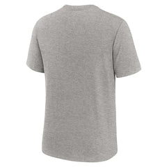 Los Angeles Chargers Overlap Lockup Tri-Blend T-Shirt - Heather Gray T-shirts