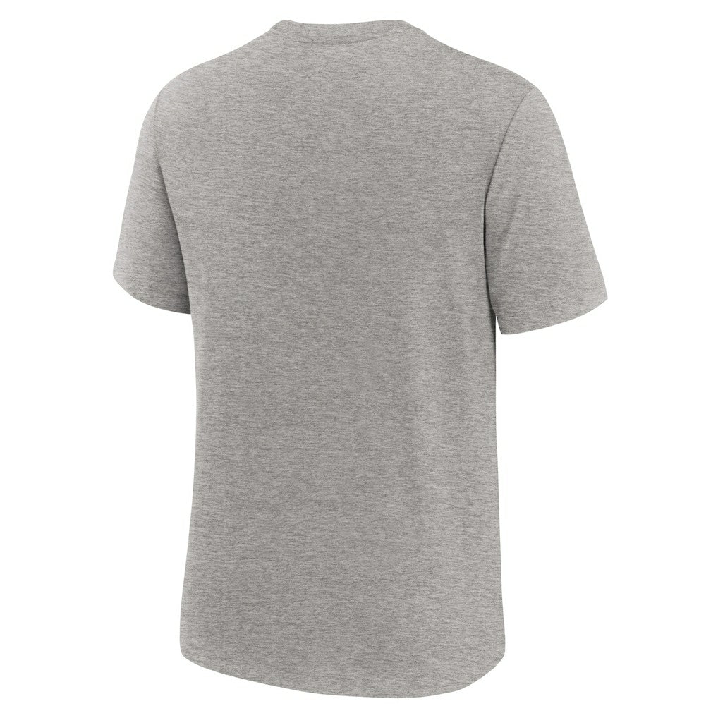 Miami Dolphins Overlap Lockup Tri-Blend T-Shirt - Heather Gray T-shirts