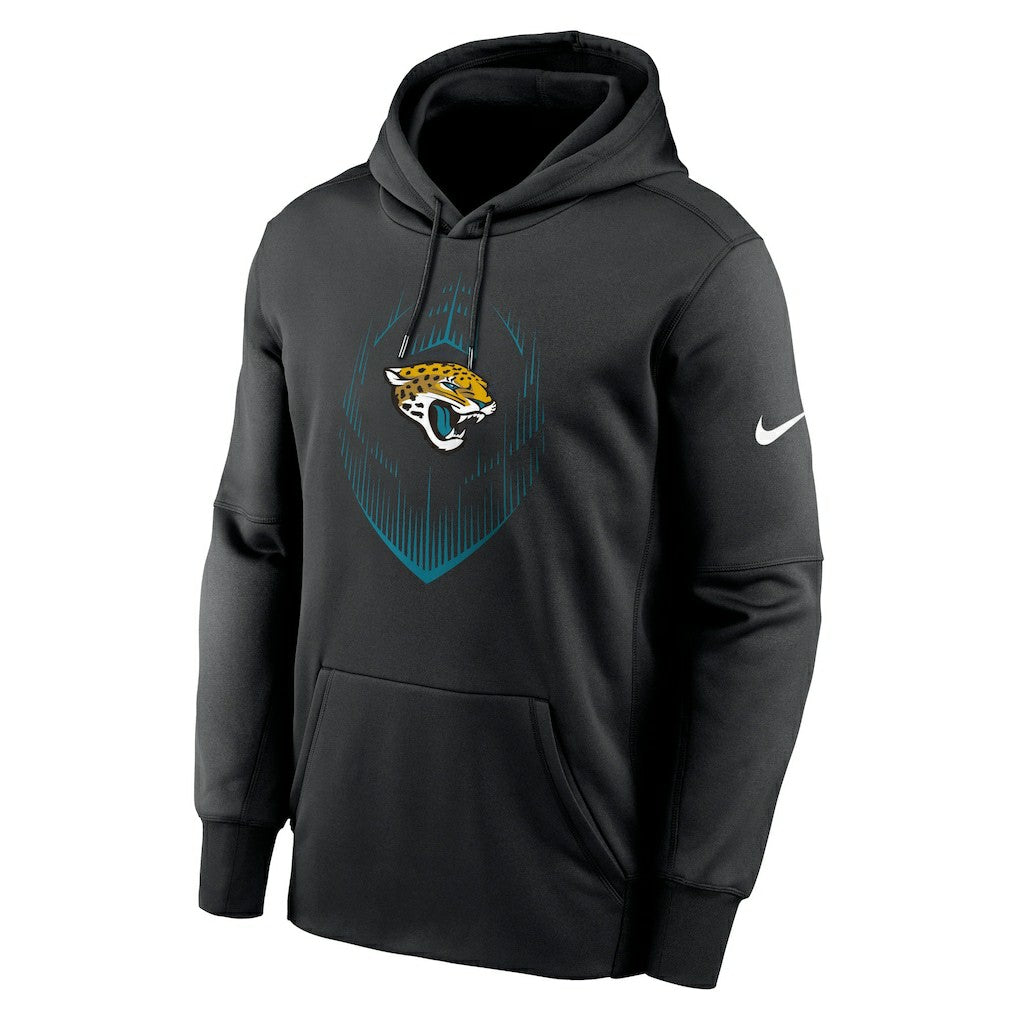Jacksonville Jaguars Icon Performance Pullover Hoodie - Black Hoodies