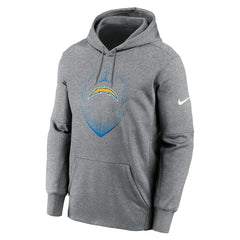 Los Angeles Chargers Icon Performance Pullover Hoodie - Heather Gray Hoodies