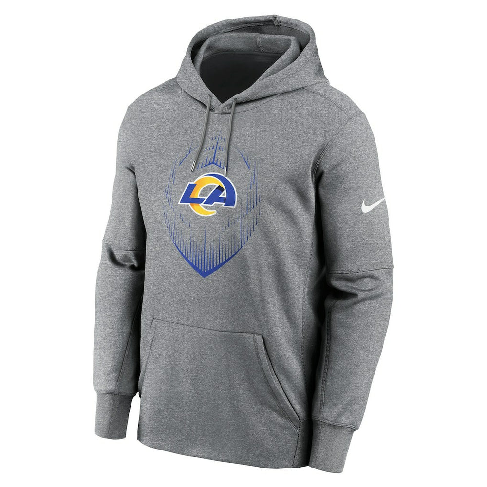 Los Angeles Rams Icon Performance Pullover Hoodie - Heather Gray Hoodies