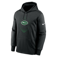 New York Jets Icon Performance Pullover Hoodie - Black Hoodies