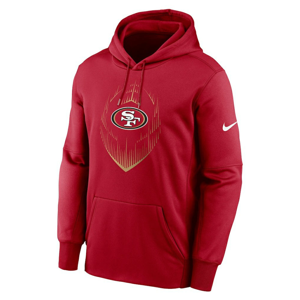 San Francisco 49ers Icon Performance Pullover Hoodie - Scarlet Hoodies