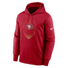 San Francisco 49ers Icon Performance Pullover Hoodie - Scarlet Hoodies