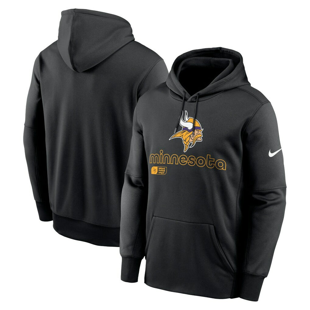 Minnesota Vikings Performance Pullover Hoodie - Black Hoodies