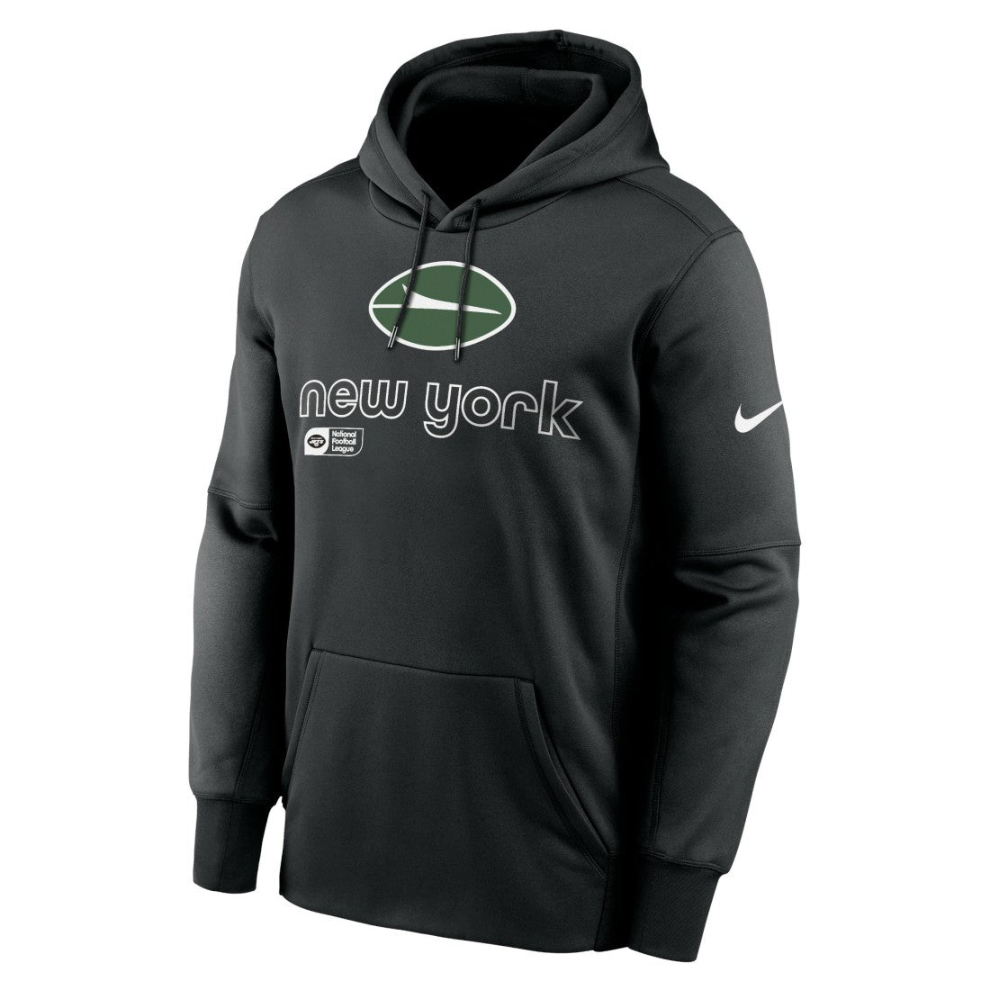 New York Jets Performance Pullover Hoodie - Black Hoodies