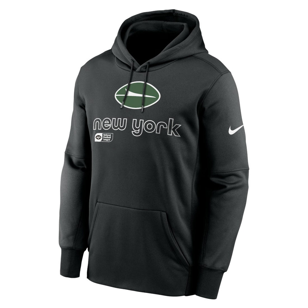 New York Jets Performance Pullover Hoodie - Black Hoodies
