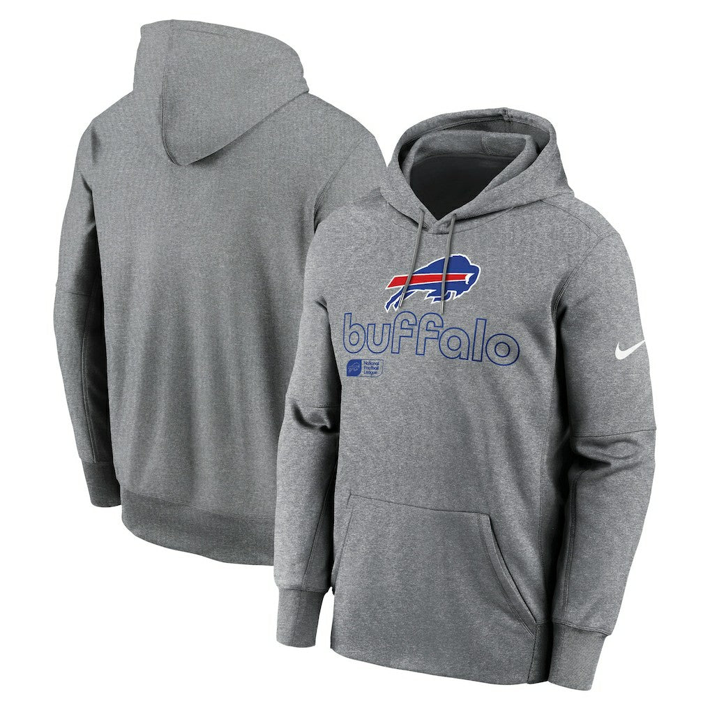 Buffalo Bills Performance Pullover Hoodie - Heather Gray Hoodies