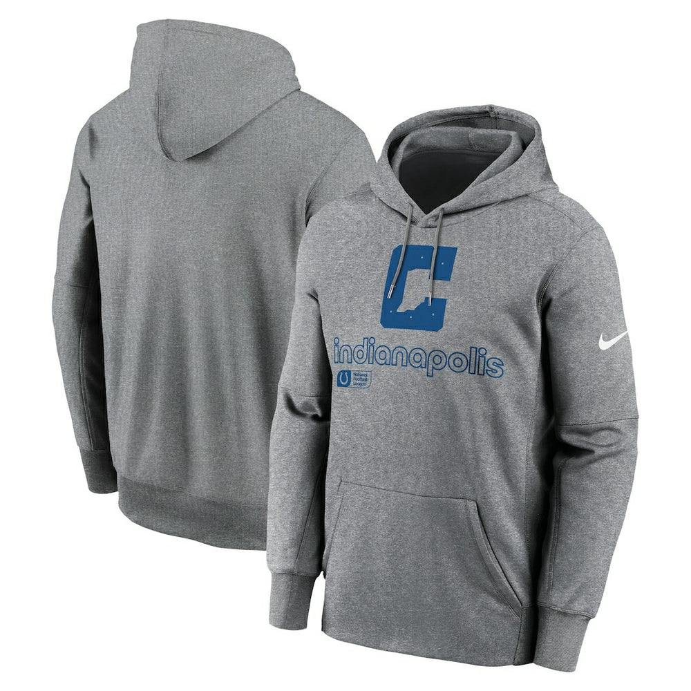 Indianapolis Colts Performance Pullover Hoodie - Heather Gray Hoodies