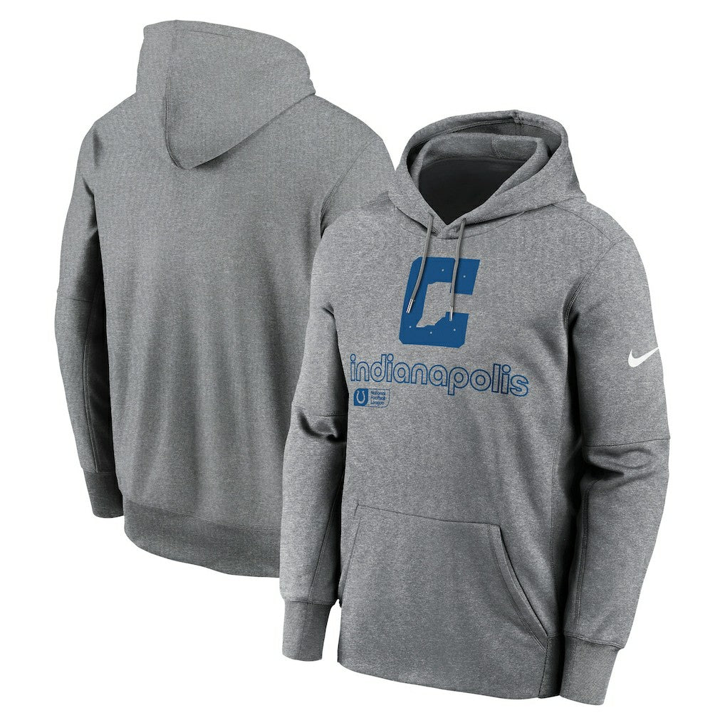 Indianapolis Colts Performance Pullover Hoodie - Heather Gray Hoodies