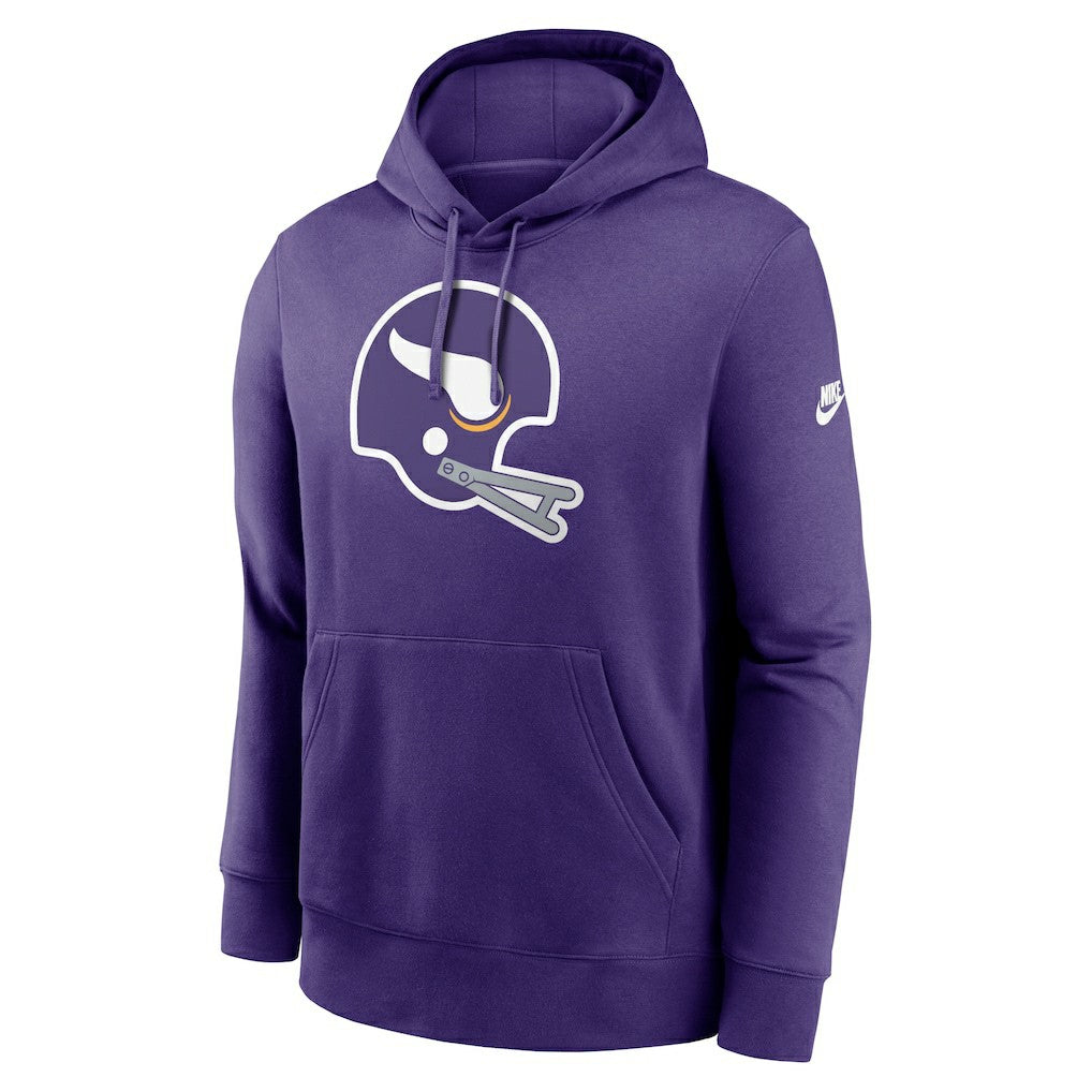 Minnesota Vikings Rewind Club Logo Pullover Hoodie - Purple Hoodies