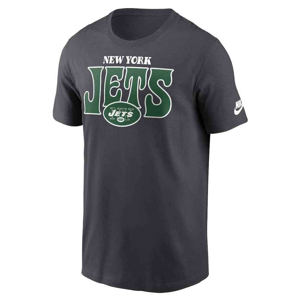 New York Jets Rewind Stack Essential T-Shirt - Charcoal T-shirts