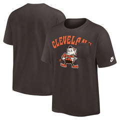 Cleveland Browns Rewind Heavy Max90 Pocket T-Shirt - Brown T-shirts