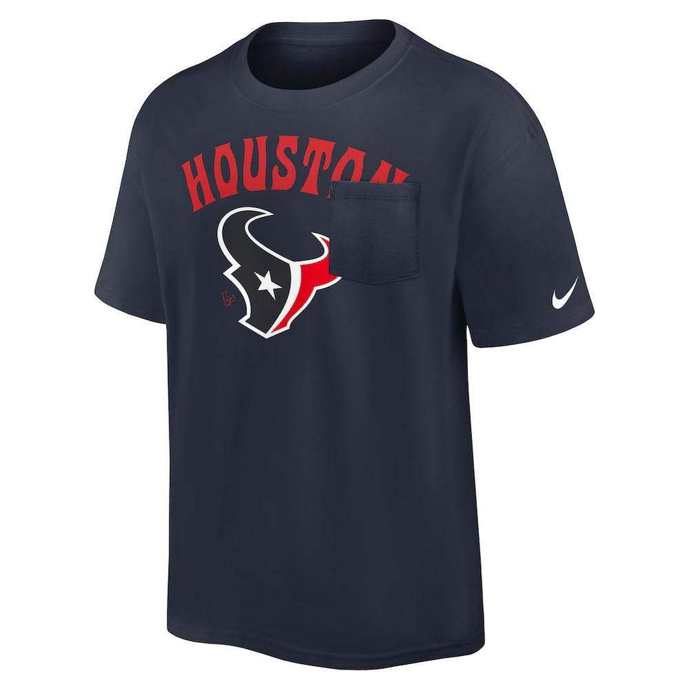 Houston Texans Rewind Heavy Max90 Pocket T-Shirt - Navy T-shirts