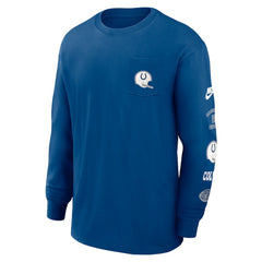 Indianapolis Colts Rewind Heavy Max90 Pocket Long Sleeve T-Shirt - Royal T-shirts