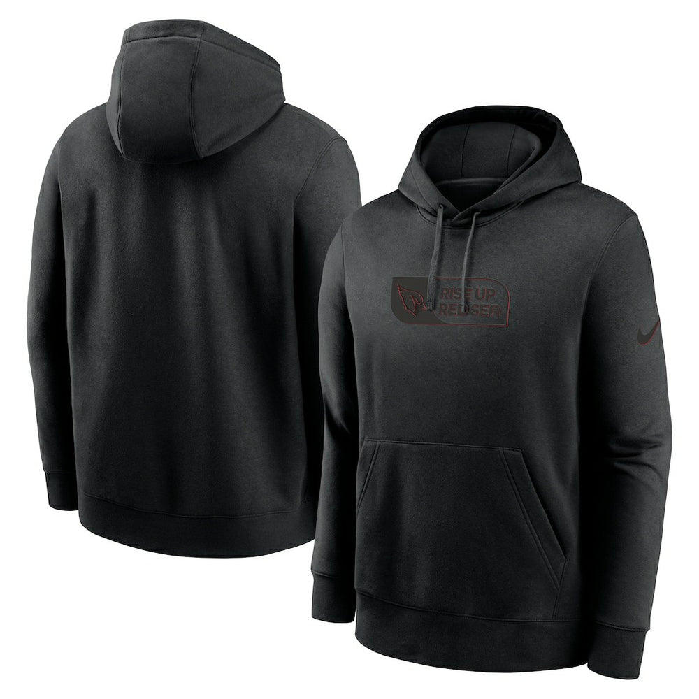 Arizona Cardinals Edge Pack French Terry Club Pullover Hoodie - Black Hoodies