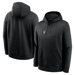 Las Vegas Raiders Edge Pack French Terry Club Pullover Hoodie - Black Hoodies
