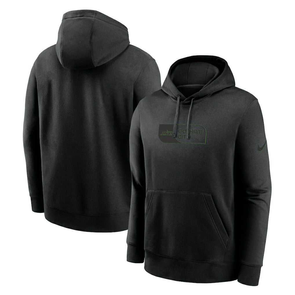 New York Jets Edge Pack French Terry Club Pullover Hoodie - Black Hoodies