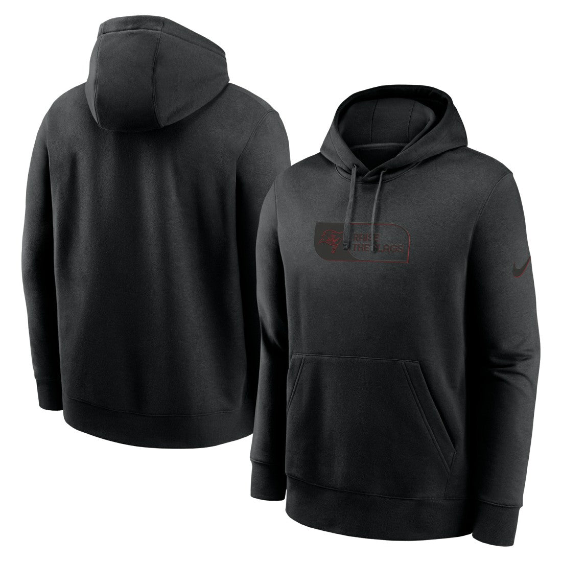 Tampa Bay Buccaneers Edge Pack French Terry Club Pullover Hoodie - Black Hoodies