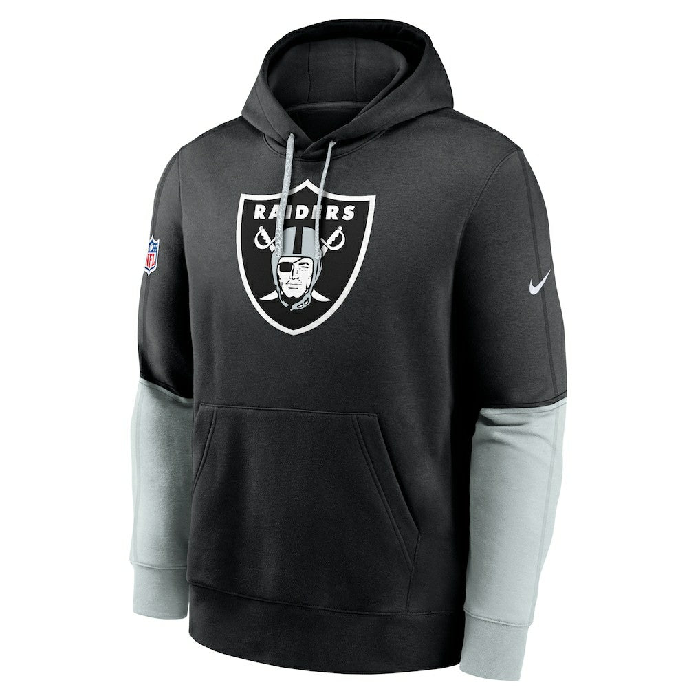 Las Vegas Raiders 2024 Sideline Club Pullover Hoodie - Black Hoodies