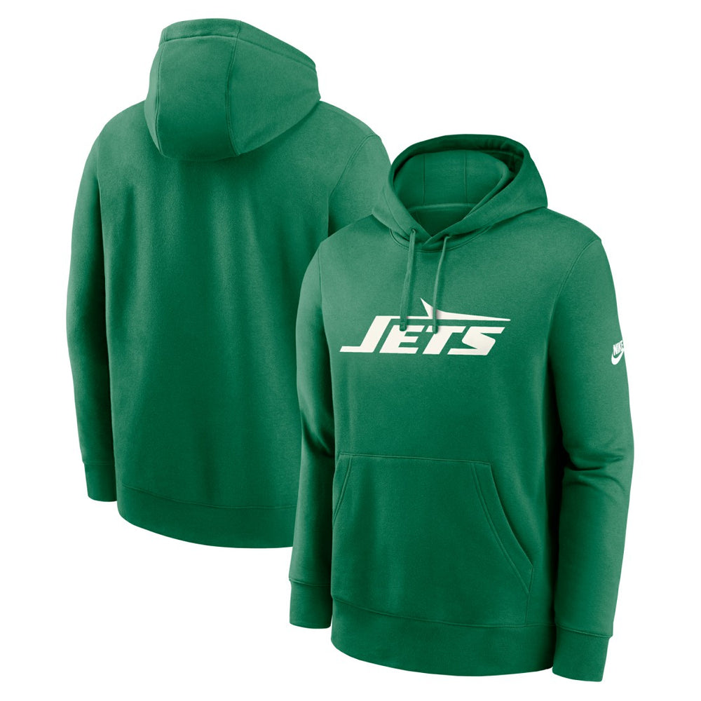 New York Jets Big & Tall Club Logo Pullover Hoodie - Green Hoodies