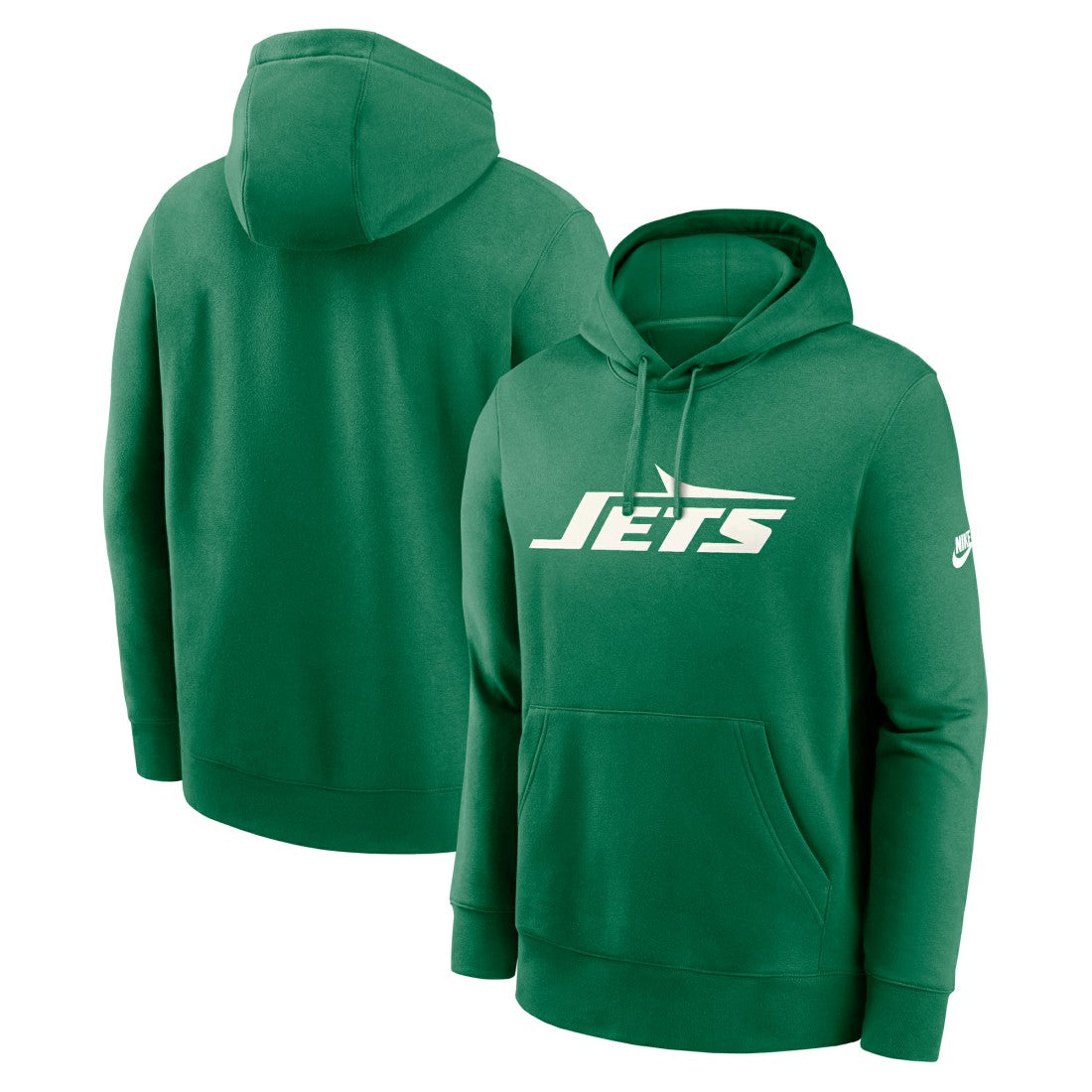 New York Jets Big & Tall Club Logo Pullover Hoodie - Green Hoodies