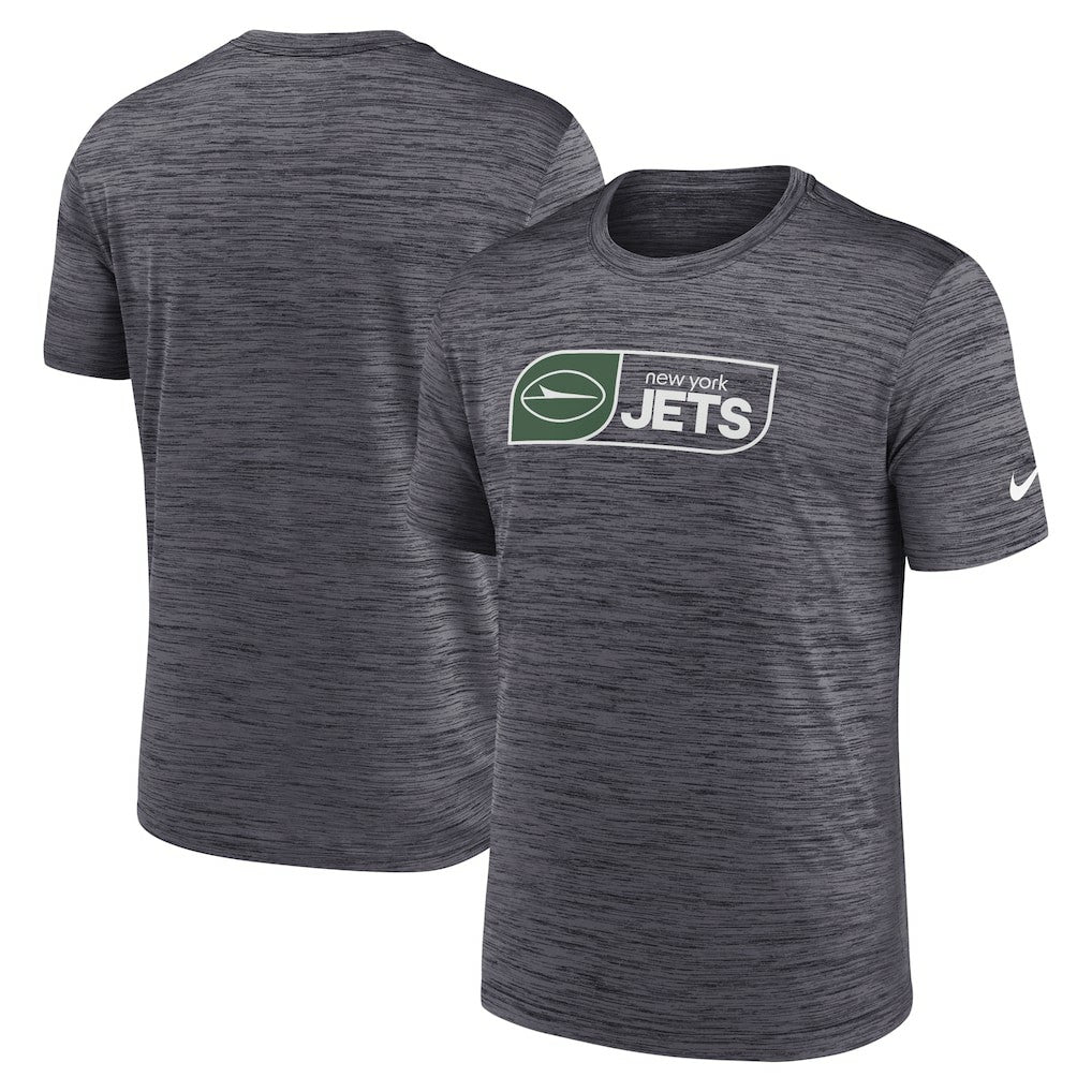 New York Jets Big & Tall Velocity Performance T-Shirt - Black T-shirts