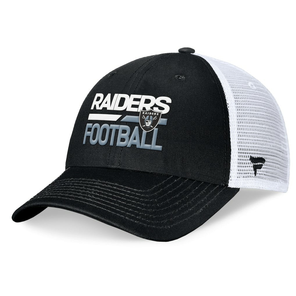 Las Vegas Raiders Upper Trucker Adjustable Hat - Black/White Hats