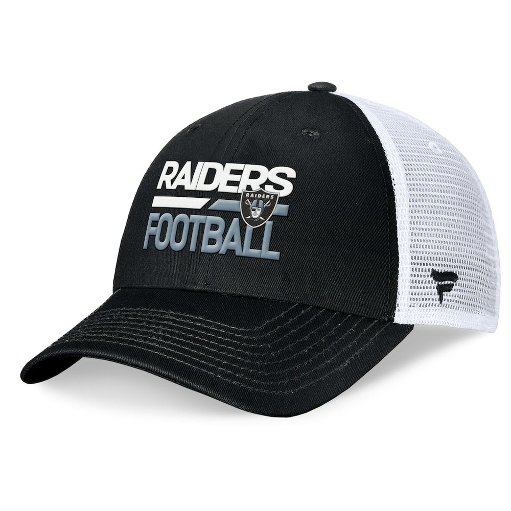 Las Vegas Raiders Upper Trucker Adjustable Hat - Black/White Hats