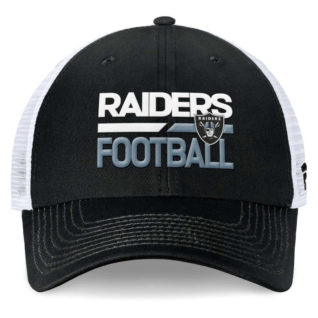 Las Vegas Raiders Upper Trucker Adjustable Hat - Black/White Hats