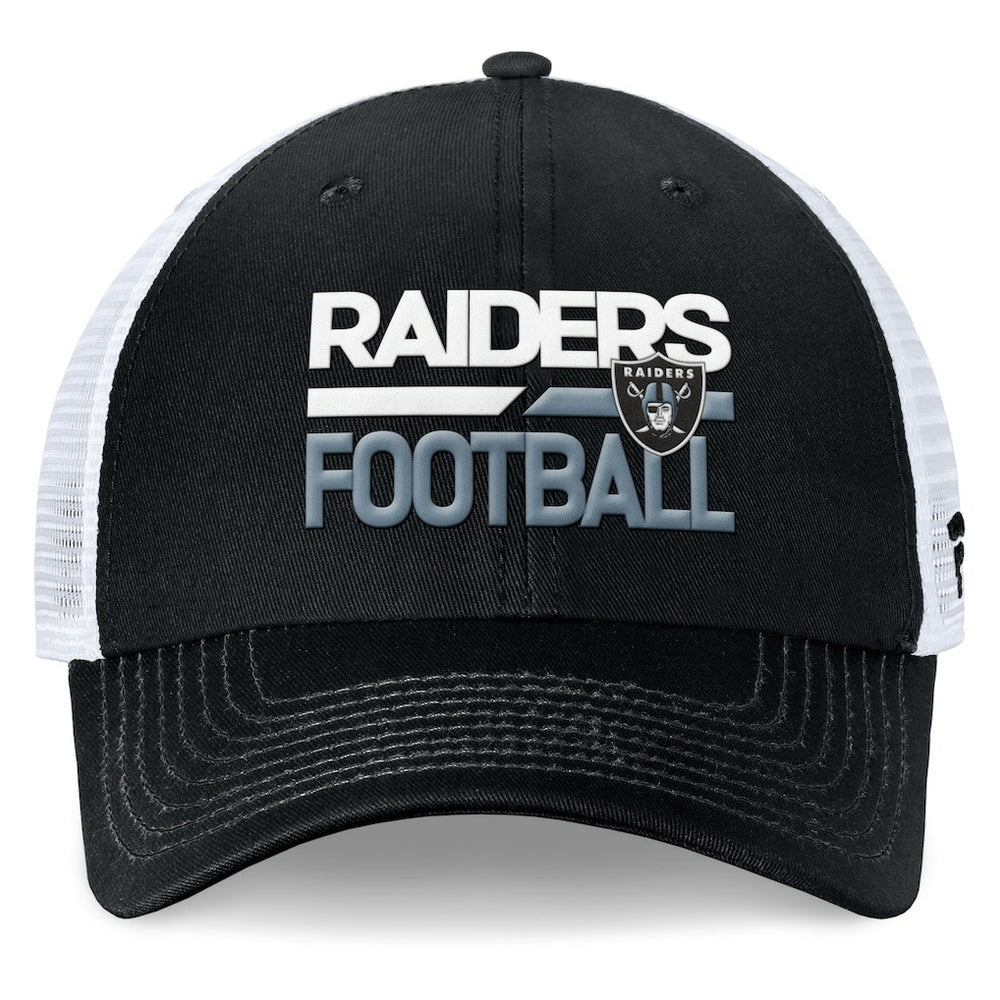 Las Vegas Raiders Upper Trucker Adjustable Hat - Black/White Hats