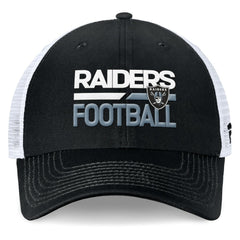 Las Vegas Raiders Upper Trucker Adjustable Hat - Black/White Hats