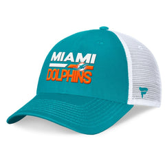 Miami Dolphins Upper Trucker Adjustable Hat - Aqua/White Hats