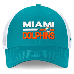 Miami Dolphins Upper Trucker Adjustable Hat - Aqua/White Hats